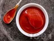 Оригинална рецепта за домашен кетчуп с доматен сок, нишесте и сос Уорчестър